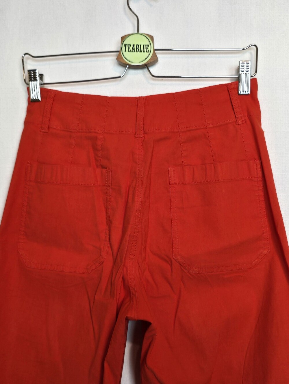 Anthropologie Maeve The Colette Wide Leg Pants Orange 27 Magic Fabric Crop - Picture 10 of 14